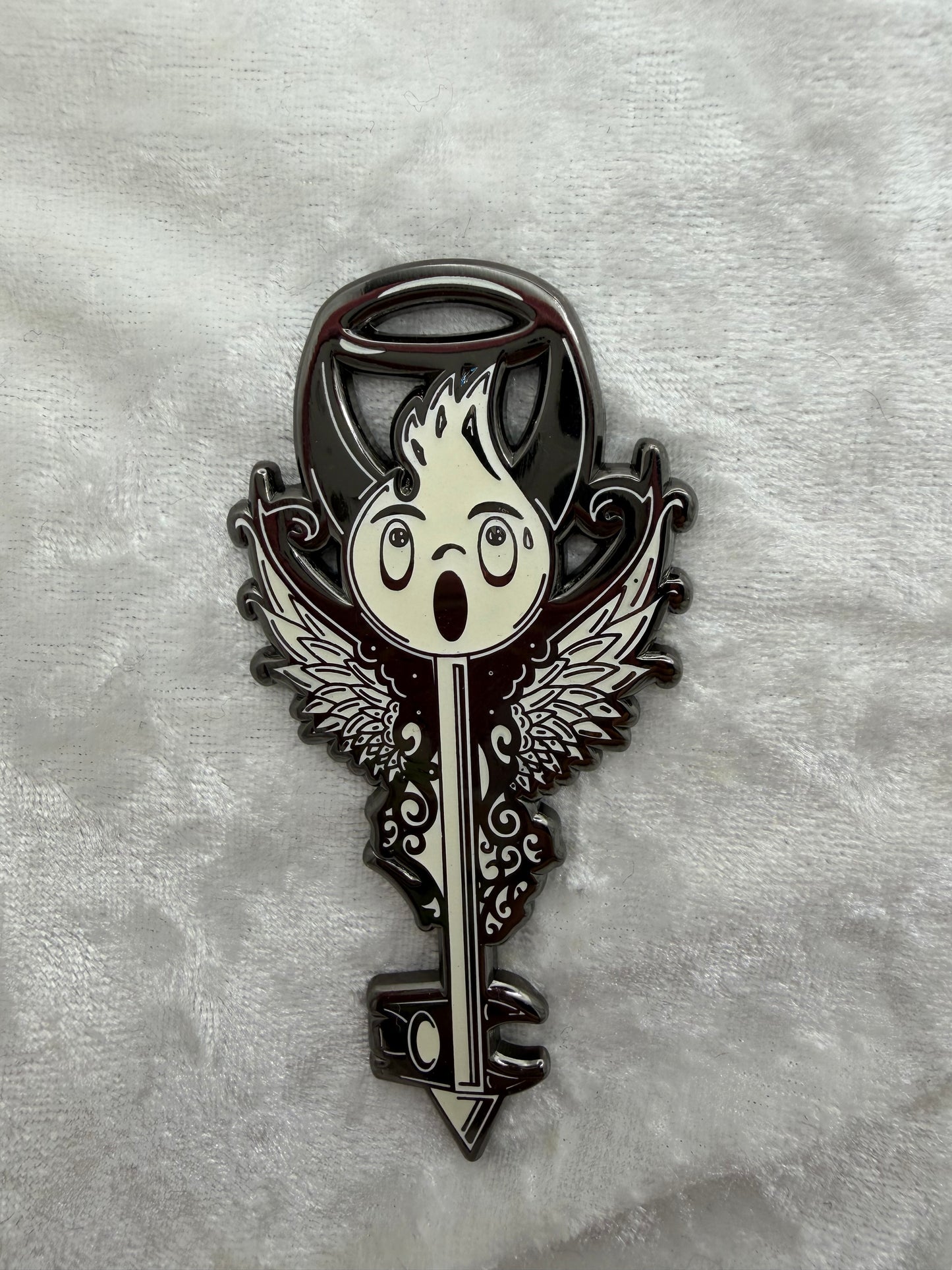 Life & Death Key Bendiesticks Mascot LE Pin - White & Silver - 3 Inch