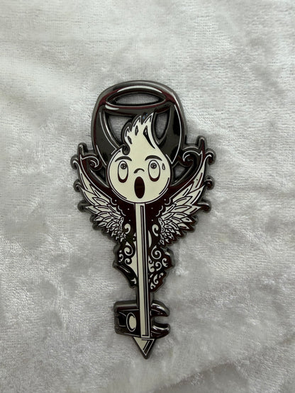 Life & Death Key Bendiesticks Mascot LE Pin - White & Silver - 3 Inch