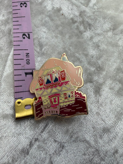 White Rabbit House Enamel Pin by Unicorn Crafts