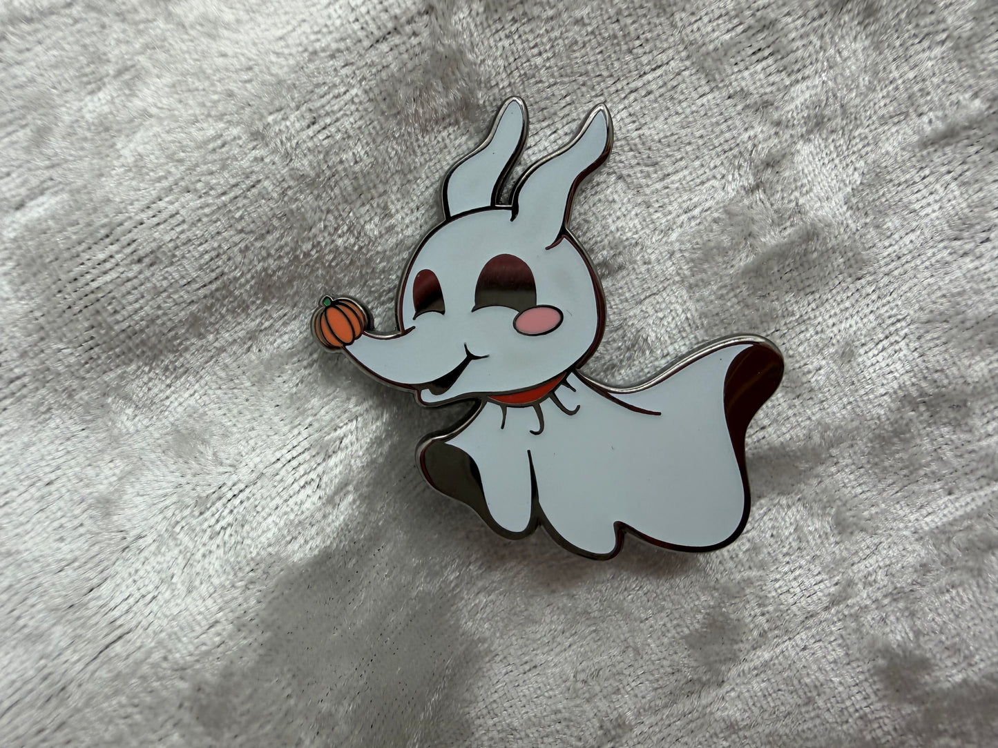 Ghost Pup Glow in the Dark Enamel Pin by Unicorn Crafts
