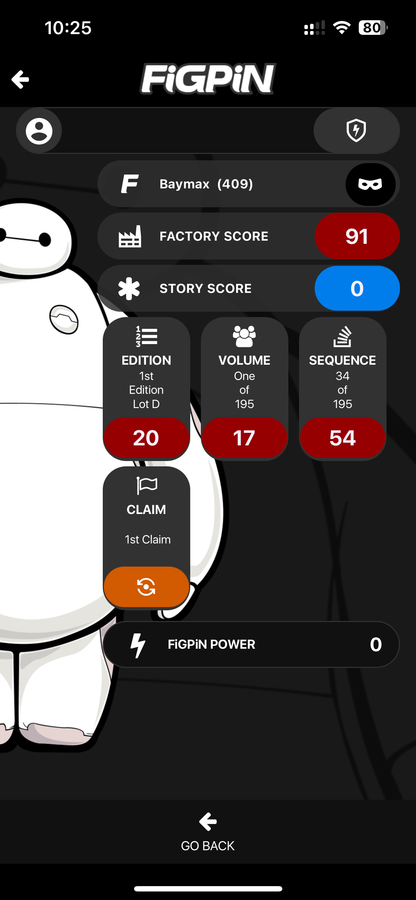 FiGPiN Baymax Chase White #409 Locked