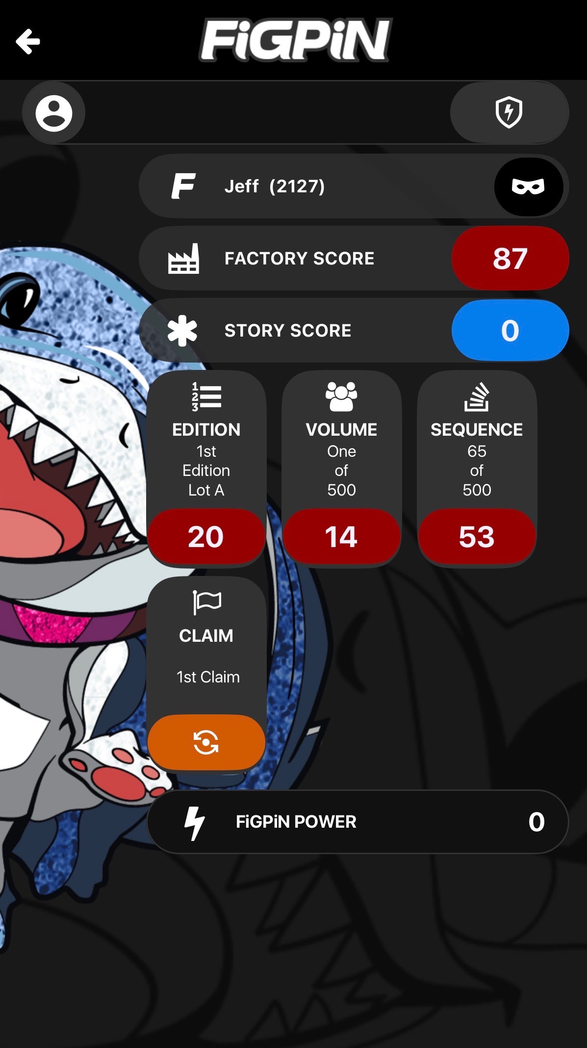 Jeff the Land Shark FiGPiN #2127 | Marvel Rivals NYCC 2025 LE 500