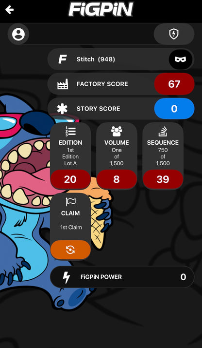 Ice Cream Stitch FiGPiN #948 | Lilo & Stitch Pin Locked