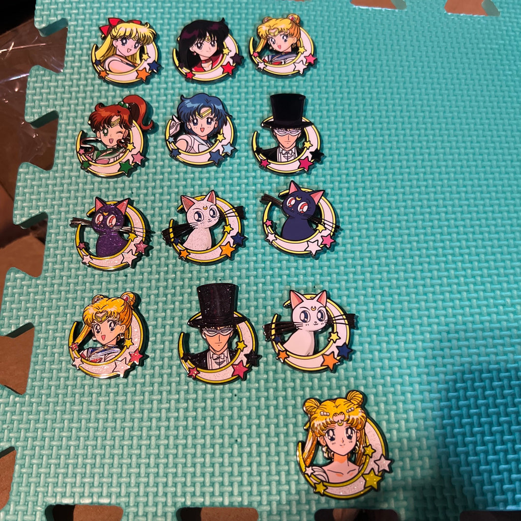 Lot Of 13 Mystery Mini FiGPiNS Sailor Moon Complete Set Hyper Rare All Locked.