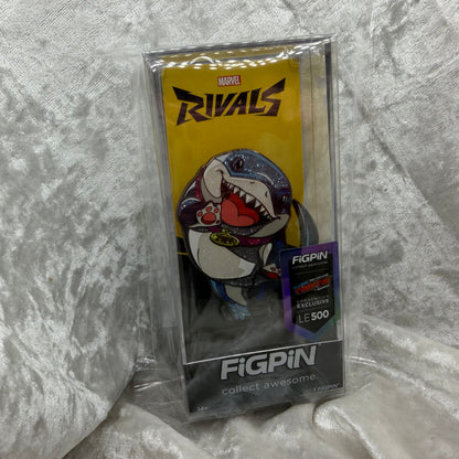 Jeff the Land Shark FiGPiN #2127 Marvel Rivals NYCC 2025 Exclusive LE 500 collectible pin in display box