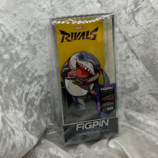 Jeff the Land Shark FiGPiN #2127 Marvel Rivals NYCC 2025 Exclusive LE 500 collectible pin in display box
