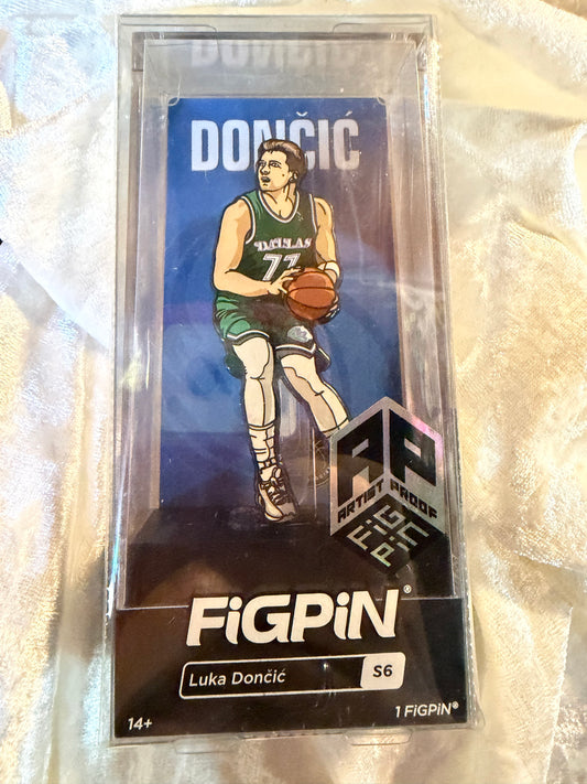 Luka Dončić FiGPiN #S5 Artist Proof AP Dallas Mavericks 75 Aps Made NBA collectible pin in display box