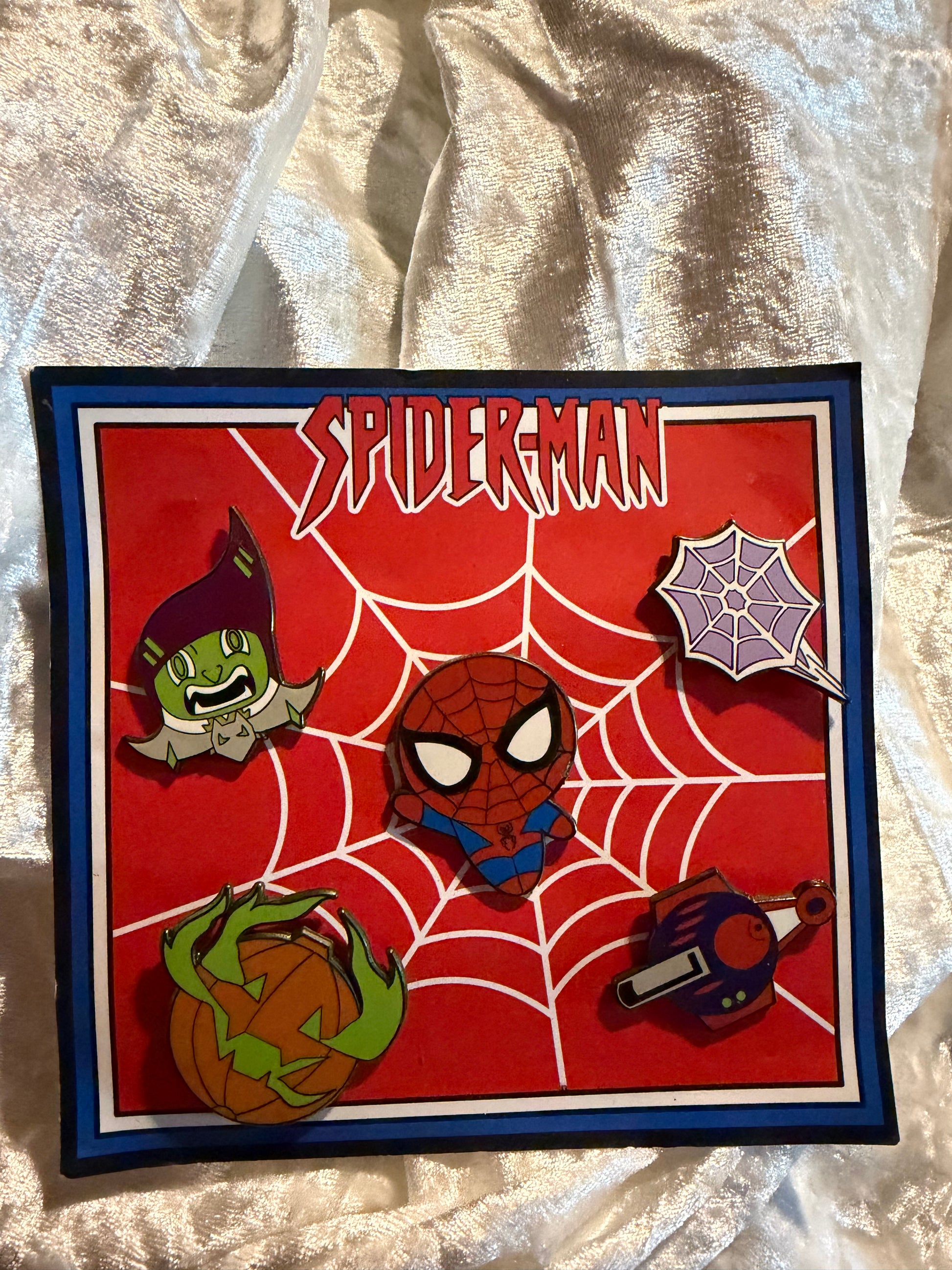 Spider-Man Chibi Edition 4-piece pin set by Bendiesticks, limited to 50 sets.
Ultra-rare Marvel Spider-Man chibi collectible pin set with 4 unique designs.