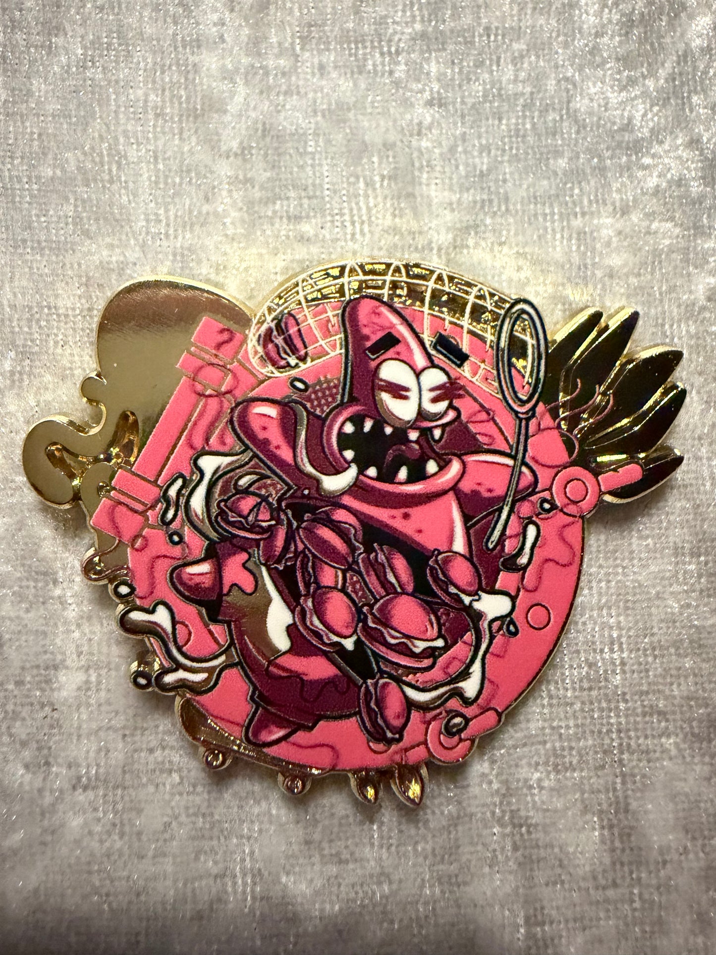 SpongeBob SquarePants Krusty Porthole Patrick Star RARE Pin (5/100) from Zen Monkey Studios, shown out of opened blind bag