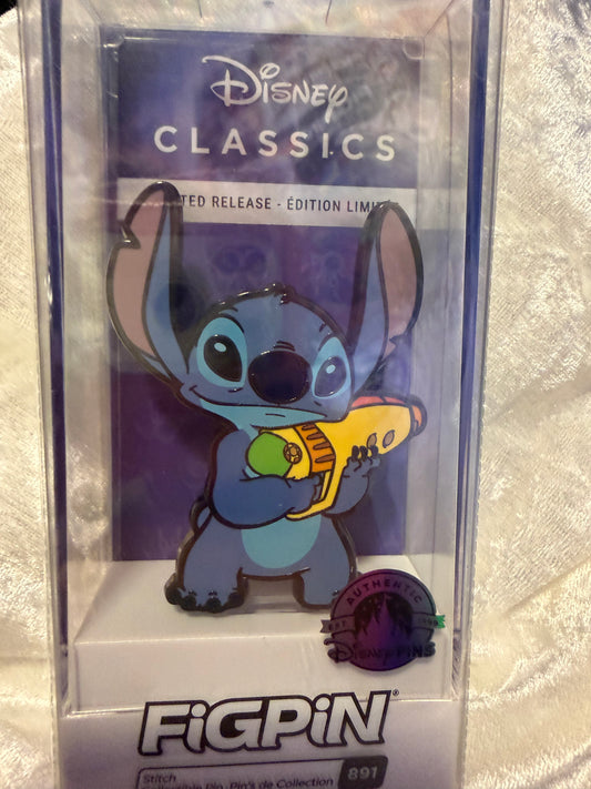 Stitch FigPin 891 Limited Release Disney Parks Exclusive in original collector packaging