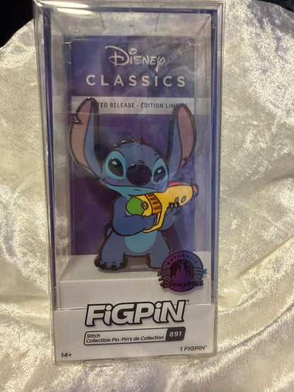Stitch FigPin 891 Limited Release Disney Parks Exclusive in original collector packaging