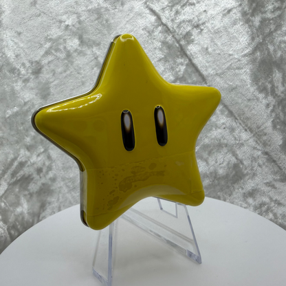 Super Mario Super Star metal candy tin with sweet star shaped yellow candies