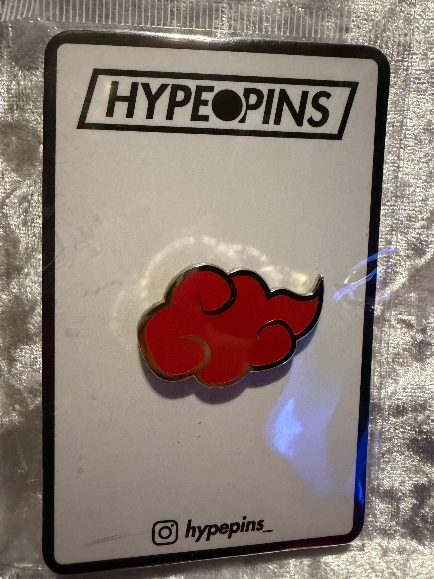 The **Nimbus Cloud Black & Red Hard Enamel Pin**, an iconic **Dragon Ball Z collectible** by Hype Pins, showcasing Goku's Flying Nimbus in a striking black and red design.