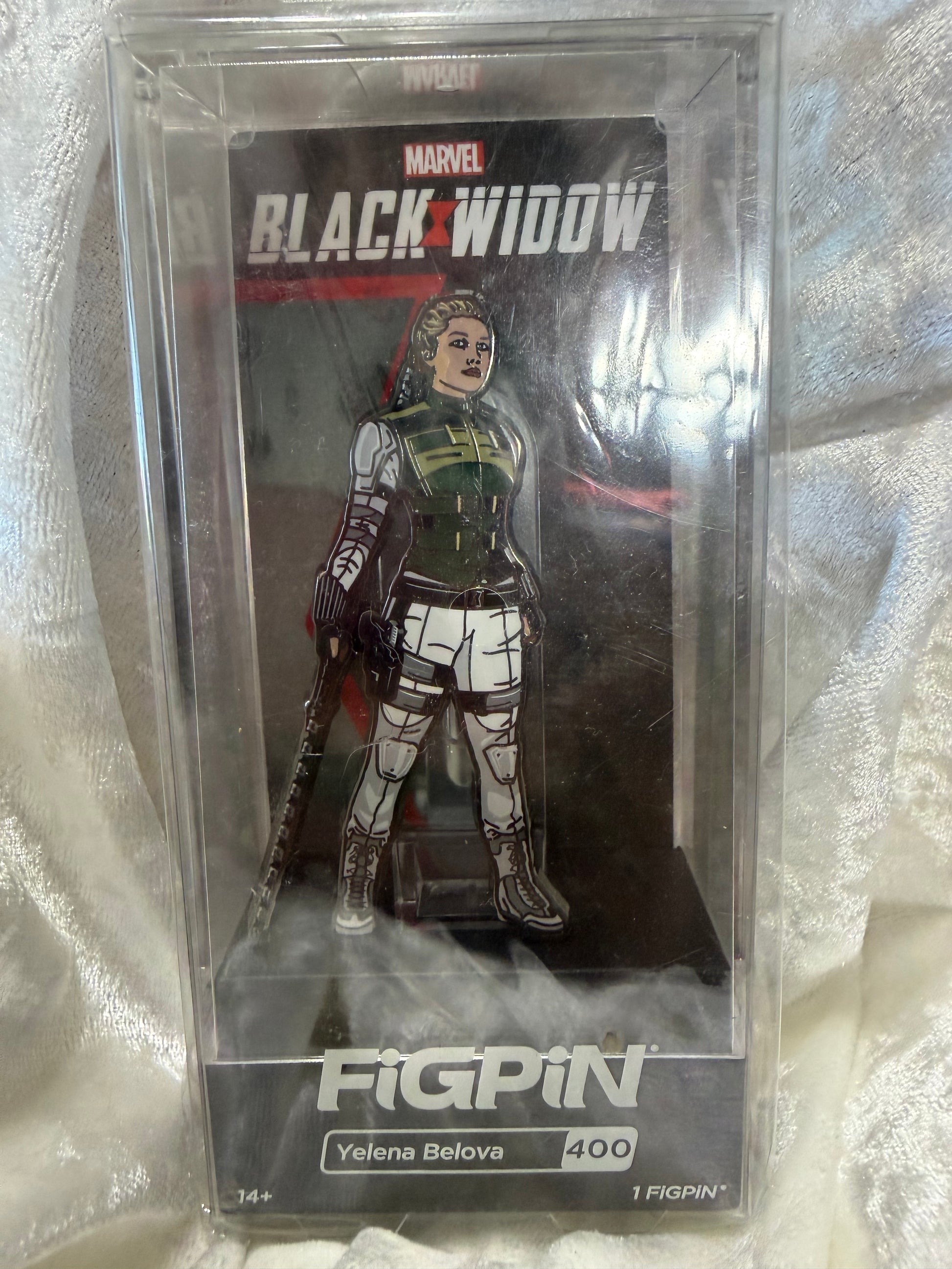 Yelena Belova FiGPiN #400 Black Widow FiGPiN Exclusive LE 1000 Marvel collectible pin in display box