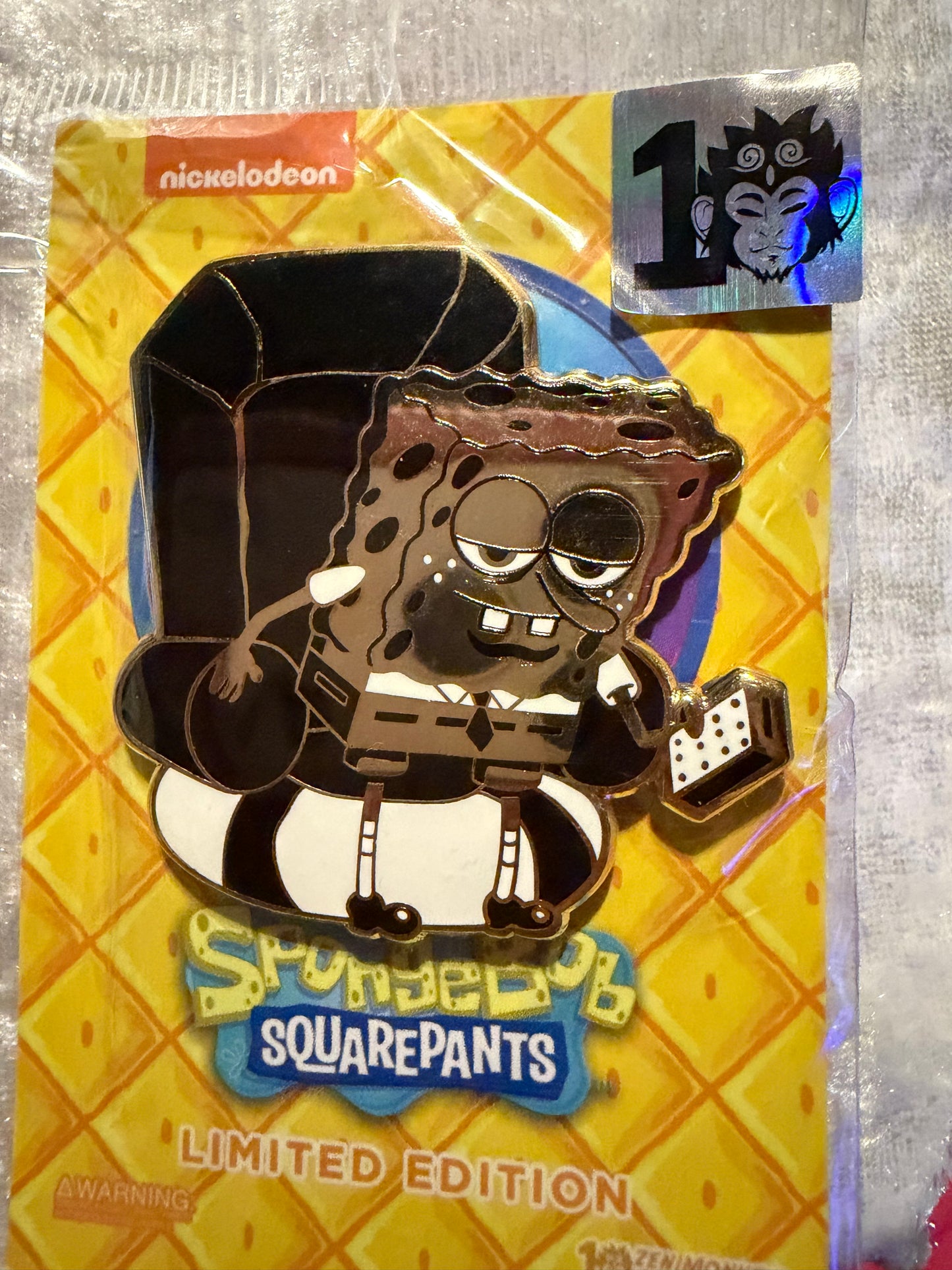 Zen Monkey Studios 10th Anniversary 'Ight Imma Head Out' SpongeBob SquarePants hard enamel pin Limited Edition 1000