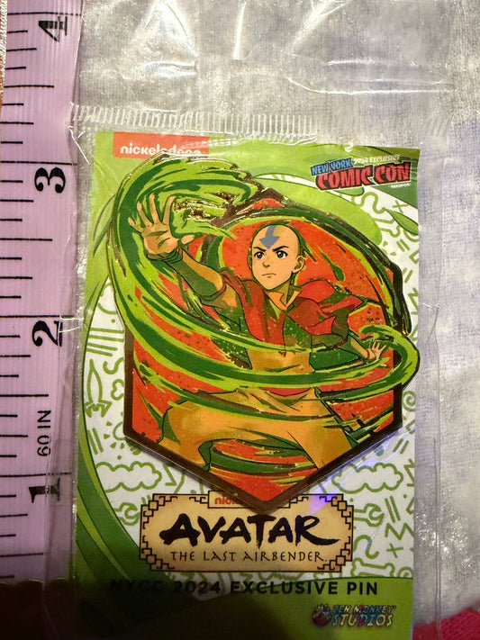 Zen Monkey Studios Painterly Nicktoon Series Aang Avatar The Last Airbender NYCC 2024 Exclusive enamel pin Limited Edition 250