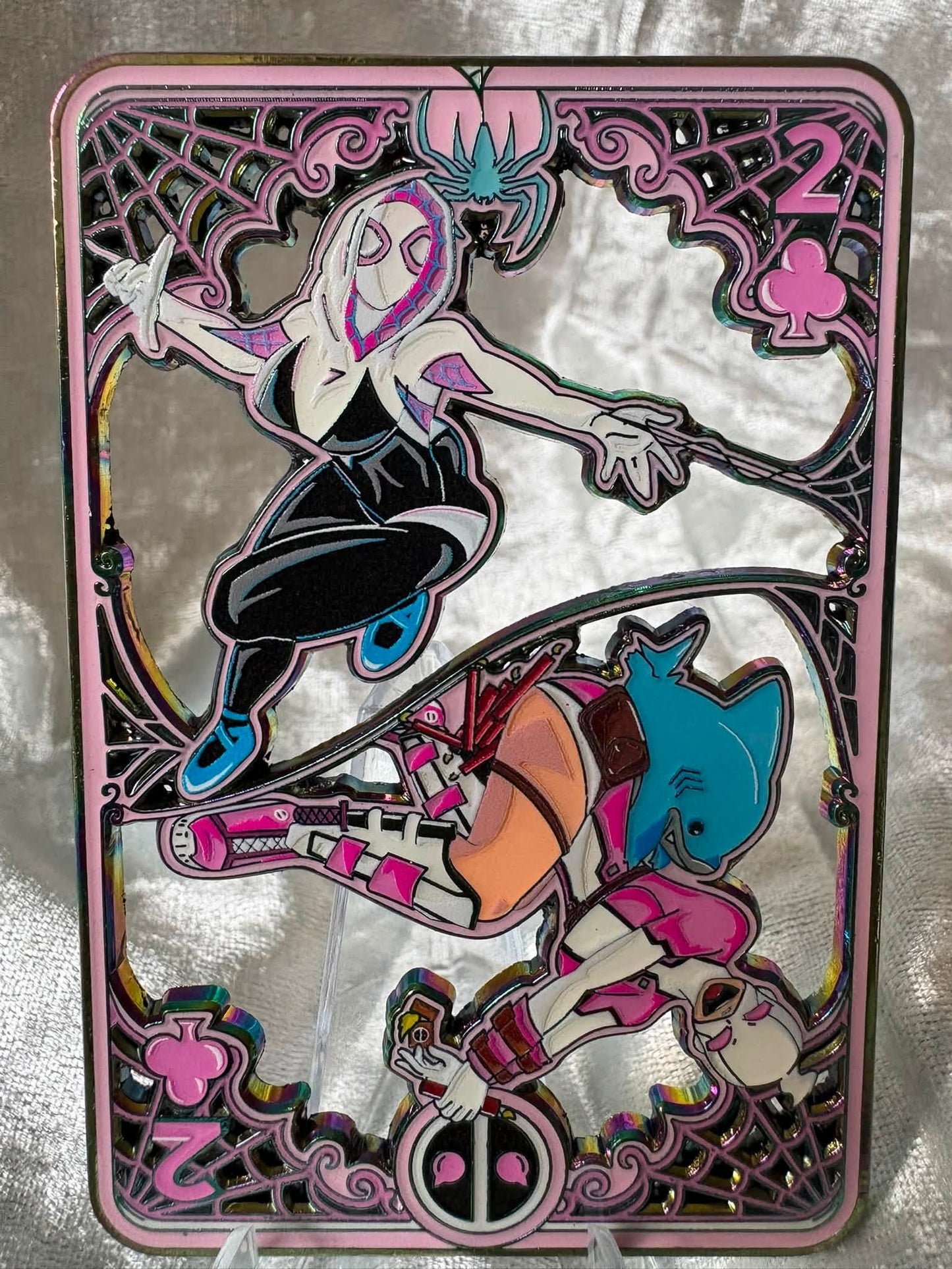 Gwen-Verse: Spider-Gwen & Gwenpool Card Pin By Bendiesticks Nickel Ano Set