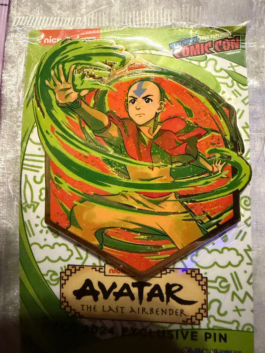 Zen Monkey Studios Painterly Nicktoon Series Aang Avatar The Last Airbender NYCC 2024 Exclusive enamel pin Limited Edition 250