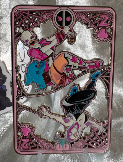 Spider-Man Gwen-Verse: Spider-Gwen & Gwenpool Card Pin By Bendiesticks Set of 2
