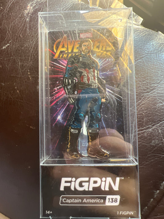 Avengers Infinity War FiGPiN Captain America #138 Soft Locked