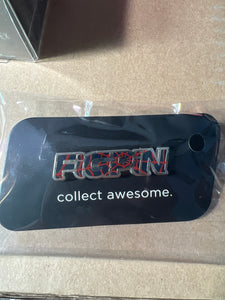 FiGPiN Red and Blue Web on Black Logo Locked L17