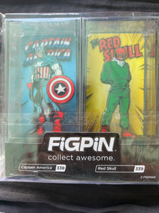 FiGPiN ECCC 2020 Captain America & Red Skull 2-Pack #338 & #339 Unlocked