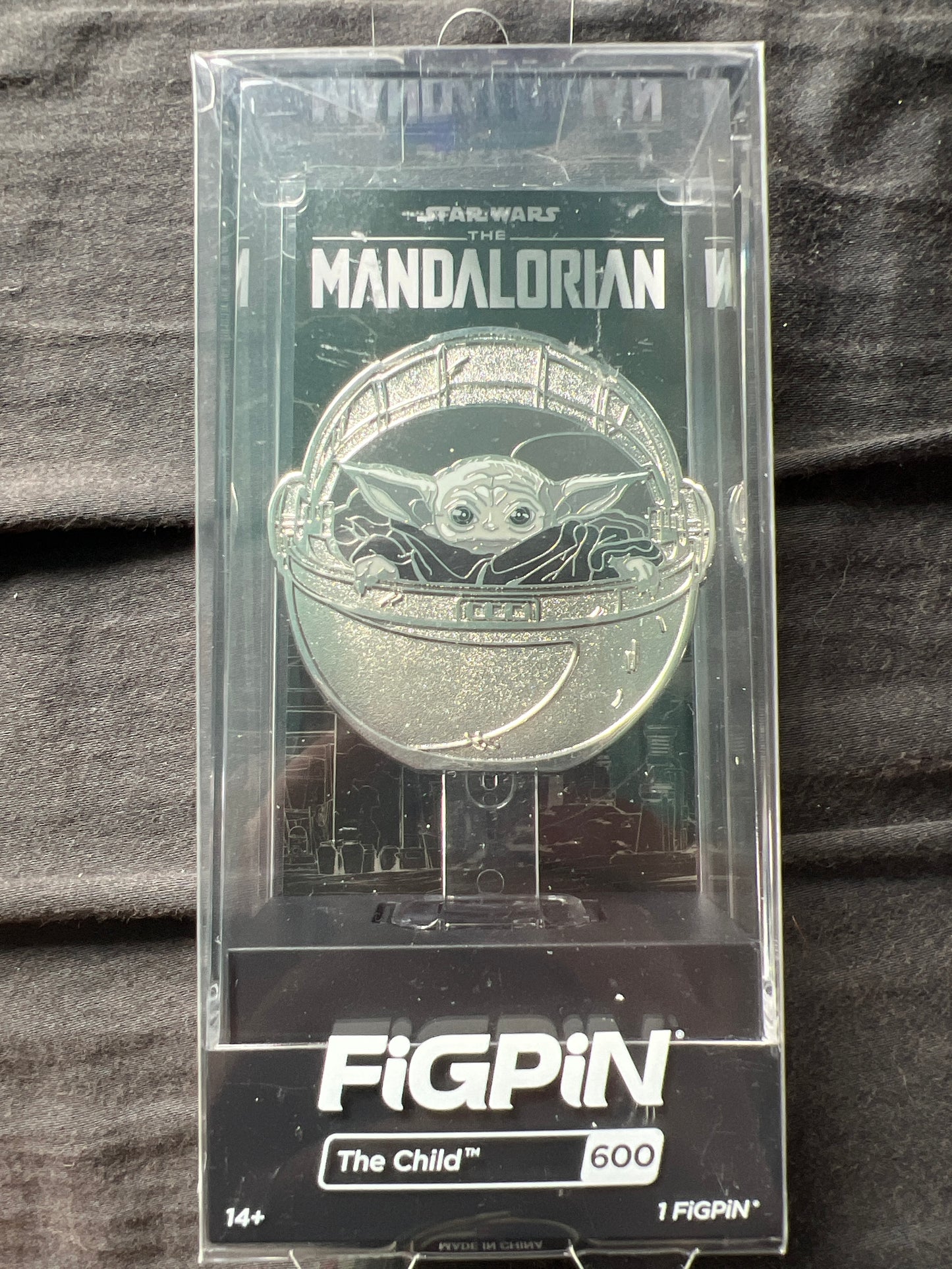 FiGPiN Star Wars: The Mandalorian - Silver Grogu (The Child) #600 (Unlocked - Cracked Sleeve