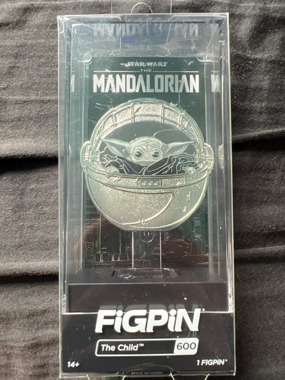 FiGPiN Star Wars: The Mandalorian - Silver Grogu (The Child) #600 (Unlocked - Cracked Sleeve