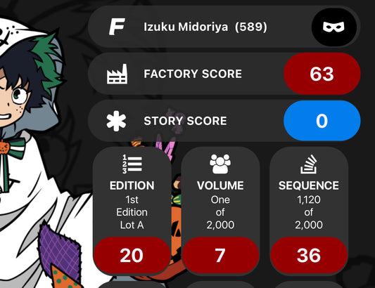 FiGPiN My Hero Academia Izuku Midoriya Deku Halloween Ghost Costume Locked #589