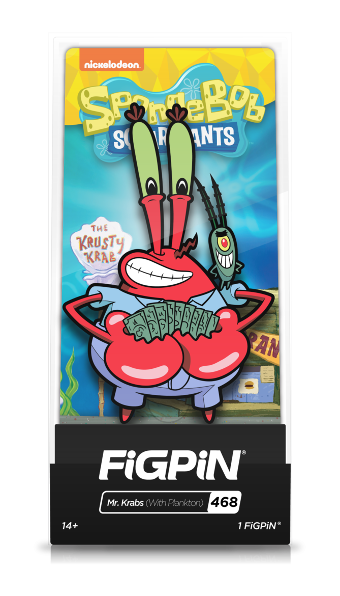 FiGPiN SpongeBob SquarePants Mr. Krabs (with Plankton) Pin #468