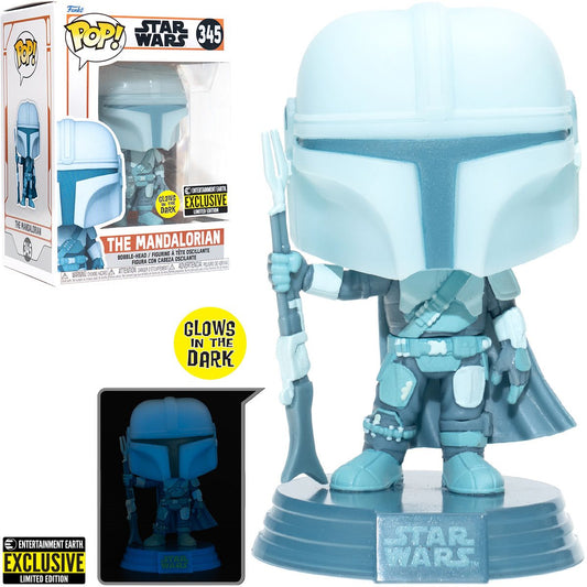 Funko Star Wars The Mandalorian Hologram Glow-in-the-Dark Pop! Vinyl Figure Entertainment Earth Exclusive