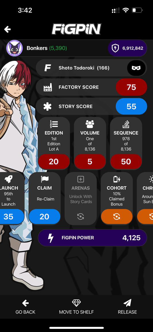 FiGPiN My Hero Academia Shoto Todoroki #166 UNLOCKED SOFT