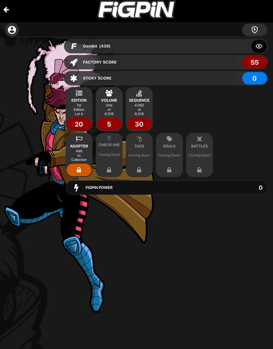 X-Men FiGPiN Gambit #439 Locked