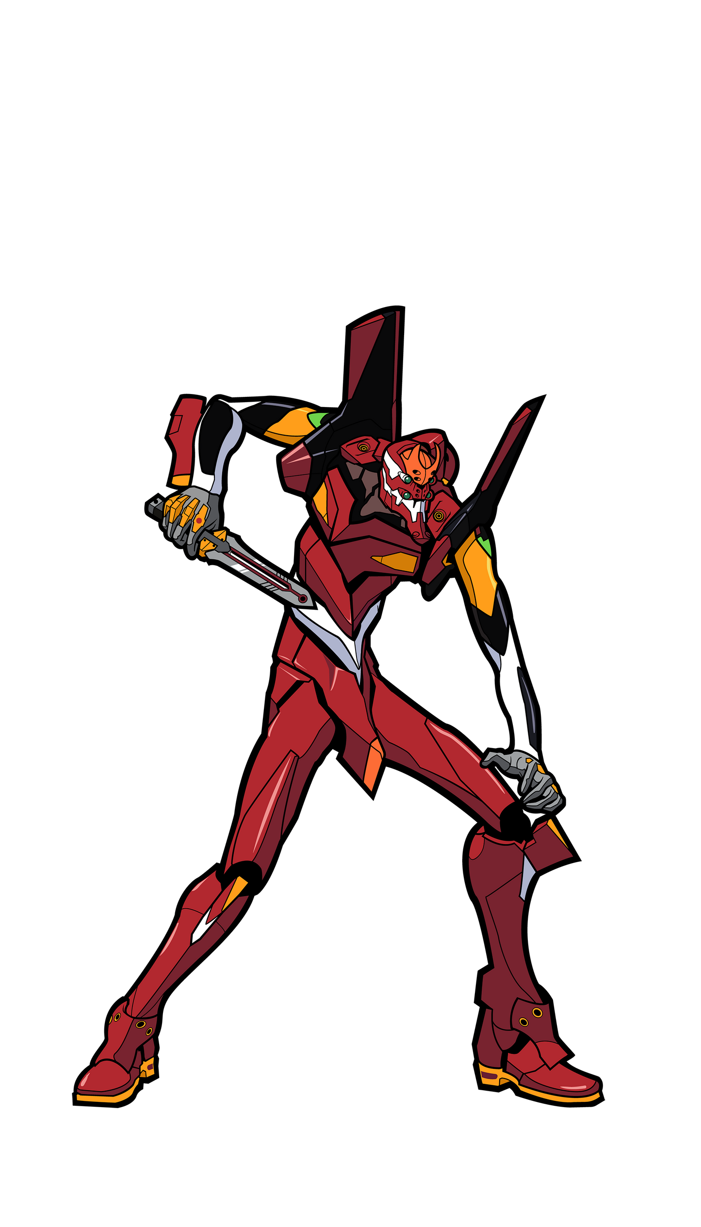 EVA Unit 02 FiGPiN XL #X36 | Neon Genesis Evangelion 6.25-Inch Collectible Pin
