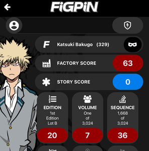 My Hero Academia FIGPIN Katsuki Bakugo #329 Locked