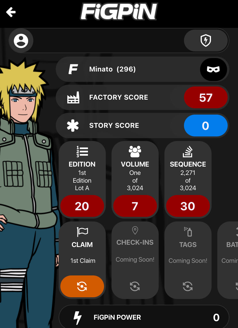 FiGPiN Naruto Shippuden Minato #296 Locked