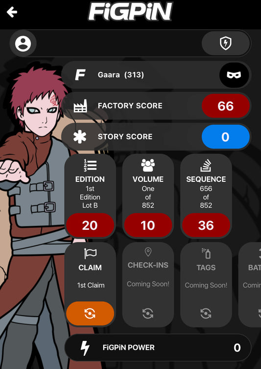 FiGPiN Naruto Gaara #313 Locked Hard Case