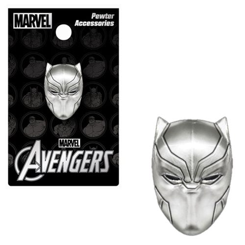 Black Panther Mask Pewter Lapel Pin