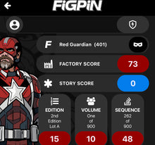 Load image into Gallery viewer, FIGPIN Marvel Black Widow Red Guardian #401 LOCKED
