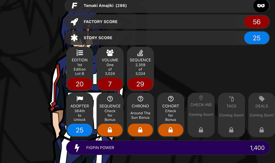 My Hero Academia FIGPIN Tamaki Amajiki #286 Unlocked
