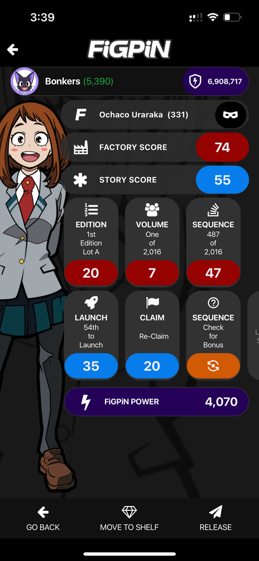 FiGPiN My Hero Academia #331 Ochaco Uraraka UNLOCKED