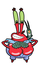 Load image into Gallery viewer, FiGPiN SpongeBob SquarePants Mr. Krabs (with Plankton) Pin #468
