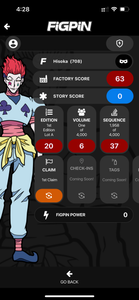 FiGPiN Hunter X Hunter Hisoka #708 Locked