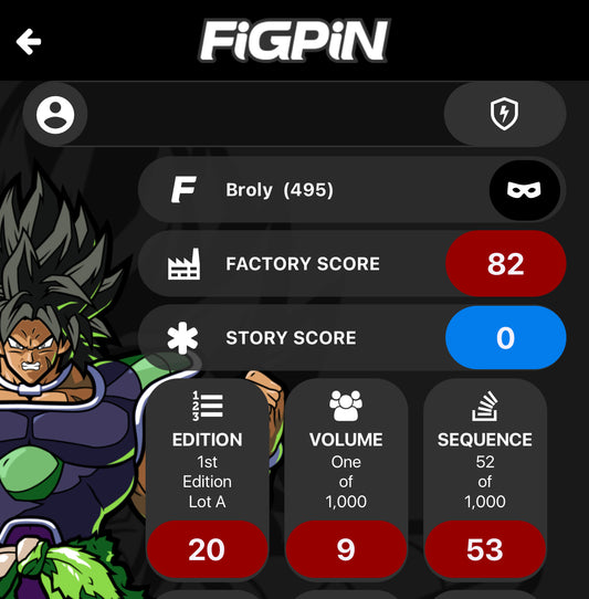 FiGPiN Exlusive Broly #495 Dragon Ball LOCKED