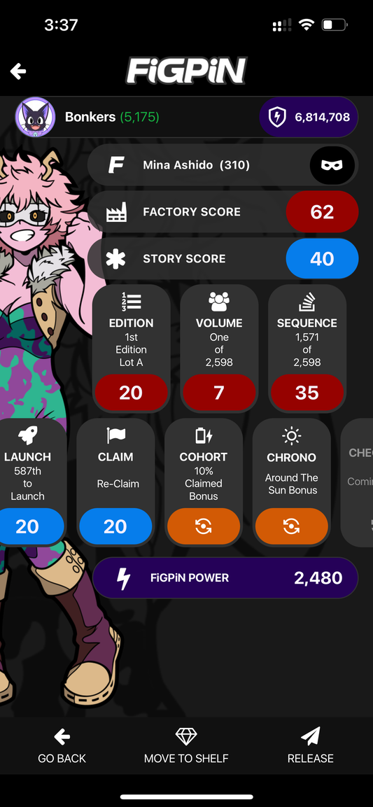 FiGPiN My Hero Academia Mina Ashido #310 UNLOCKED