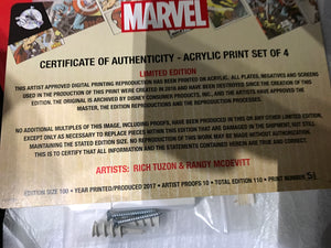 AVENGERS NewDisney Marvel D23 Expo Acrylic Print LE 110 #51 Captain America