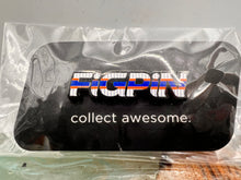 Load image into Gallery viewer, FiGPiN Logo  Orange NYC Stripes on Black L16 Locked
