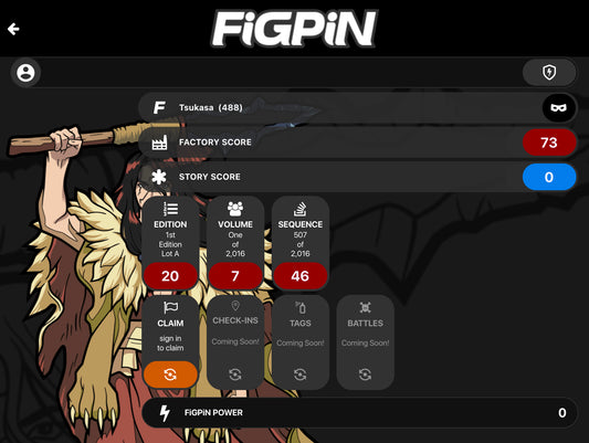 FiGPiN Dr Stone Tsukasa #488 Locked Damaged