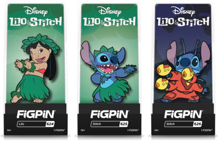 Disney FiGPiN Lilo and Stitch Lilo Pin Set Of 3 #624, 625, 626