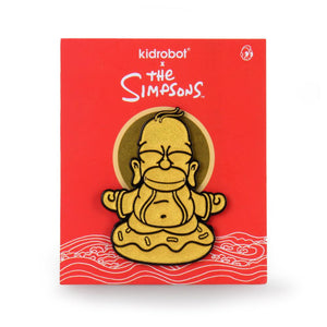 Kidrobot x Simpsons Golden Homer Buddha - 1.5" Enamel Pin - SDCC 2020 Excl New